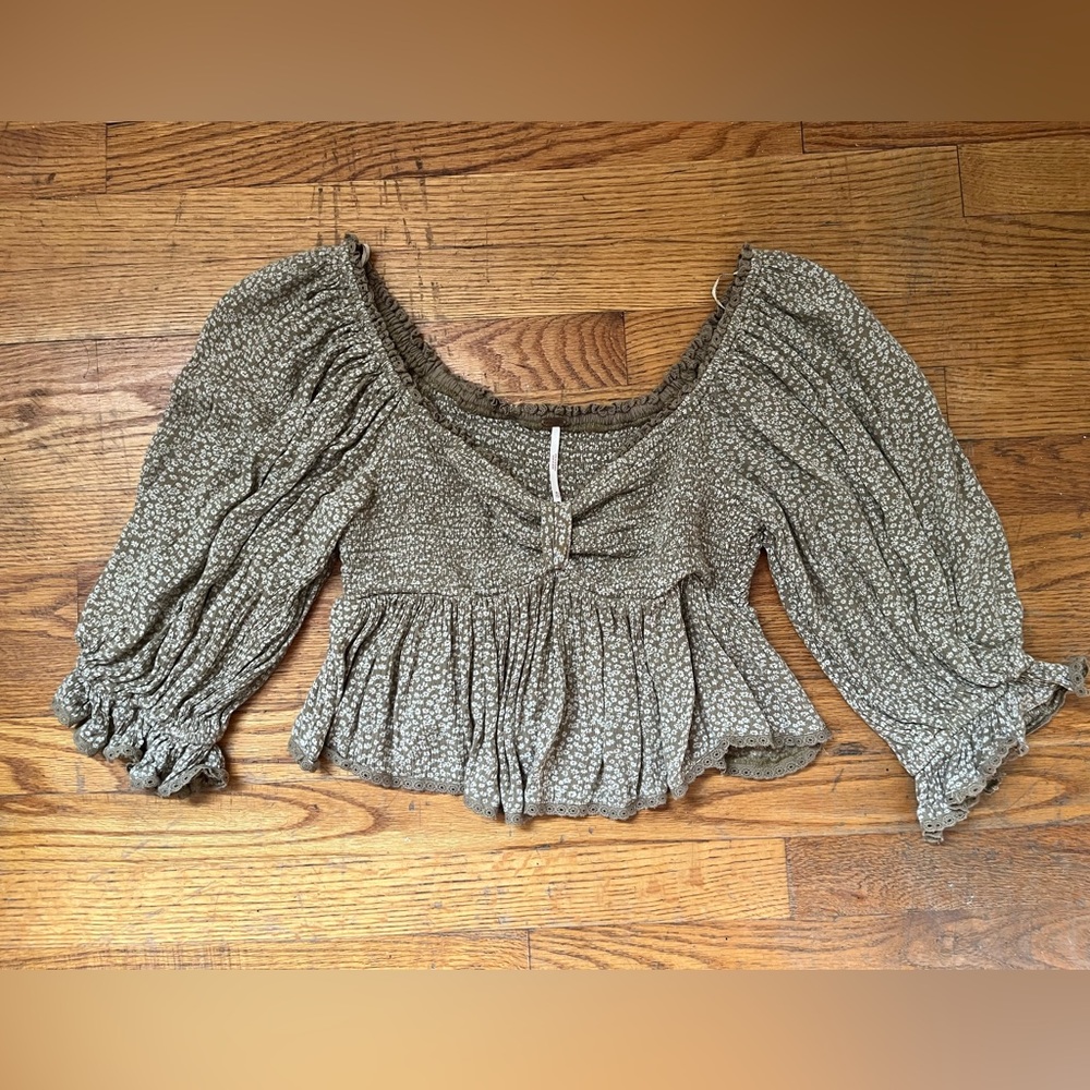 Free People Floral Blouse